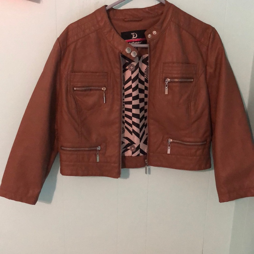 fake leather jacket